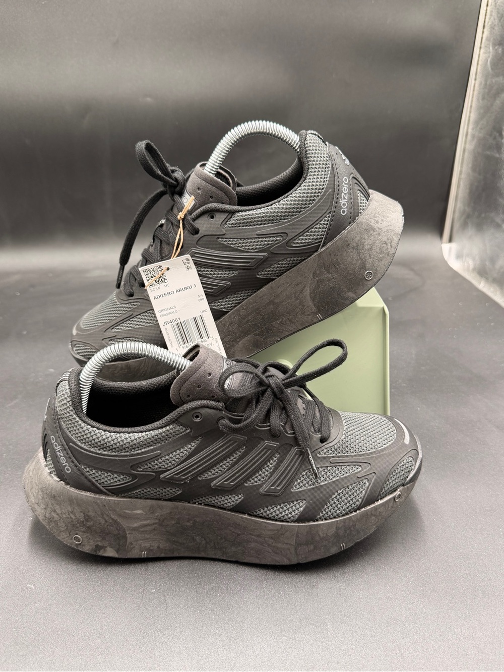Adidas Men's  Adizero Black Athletic Platform Sneakers